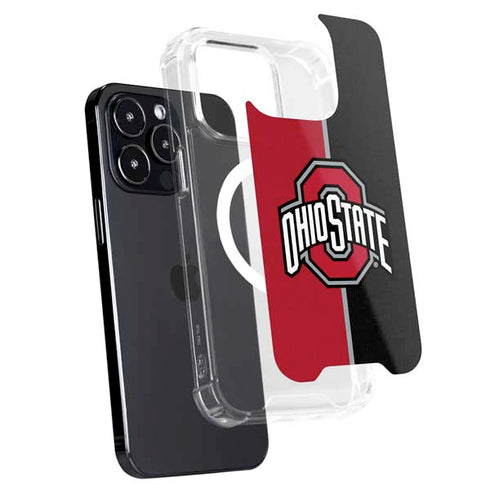 Ohio State University OSU Buckeyes Split iPhone 15 Pro MagSafe Case